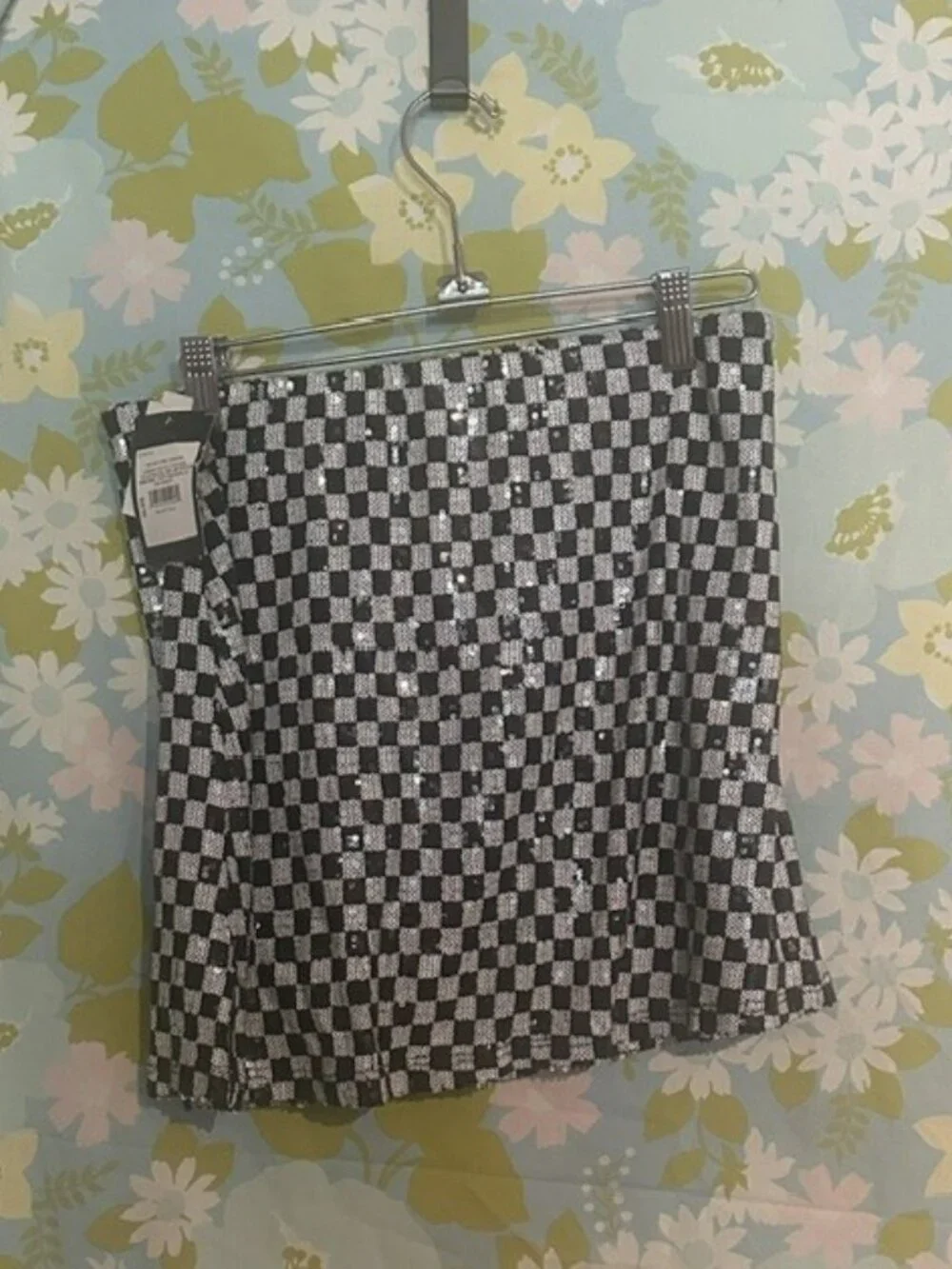 Art Class Sequin Mini Slip Skirt